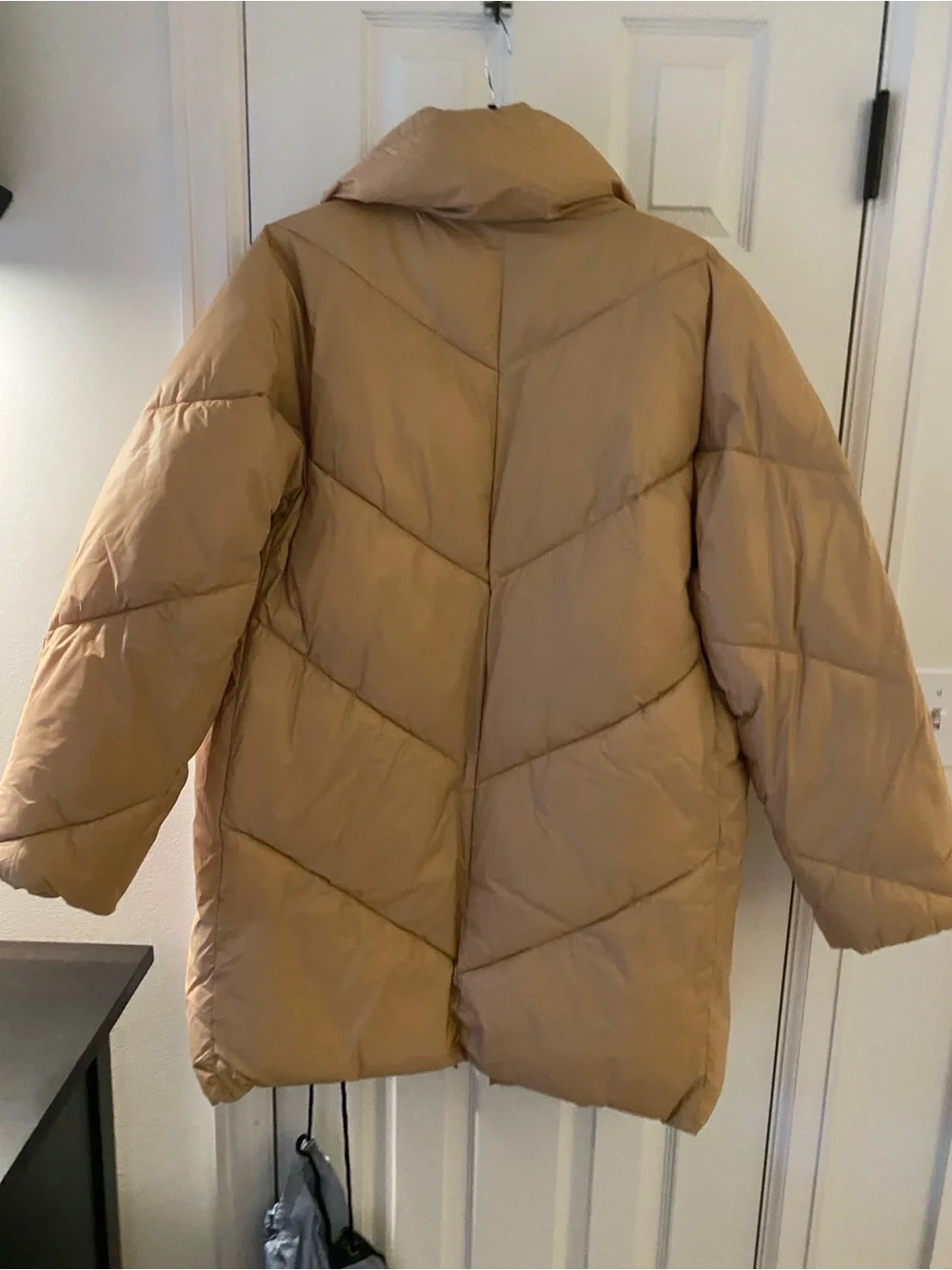 NWT J. Crew Camel-Tan Women’s Quilted Puffer Jacket size L